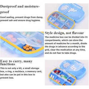 weekly 28 grids plastic medicine case for a drawer, Plastic triangle constitute