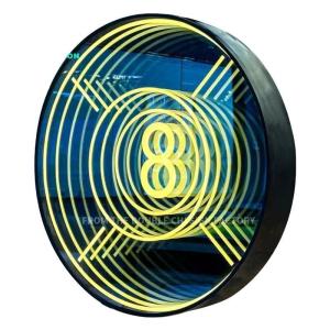 Customized Checkered Transform Space 3D Neon Abyssal Mirrors with Customizable