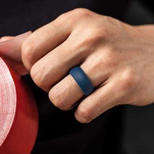 Moulding Silicone Wedding Ring for Men 8.7mm Wide Rubber Wedding Band 2.5mm