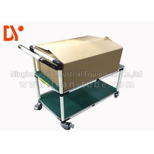 Recycling Tote Cart Turnover Trolley Cold Welded Glossy Surface For Workshop