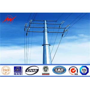 69kv Q235 Q345 Transmission Metal Utility Poles With Cross Arms