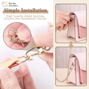 Purse Chain Handbag Crossbody Shoulder Metal Chain Strap With Buckle