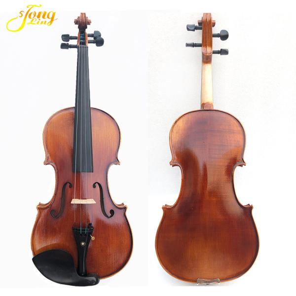 Ebony Parts Solid Wood 4/4 Electric Violin with Case (VE008) Muscial Instruments Satin Finish Student Flamed Maple Wood