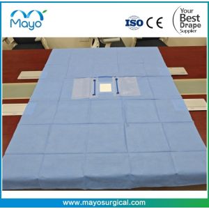 Disposable Sterile LAZER Eye Drape with double collection Pouch