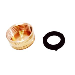 3/4" Lead Free Brass Garden Hose End Caps With Washers