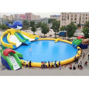 Customized Inflatable Water Parks Swimming Pool Slides For Land