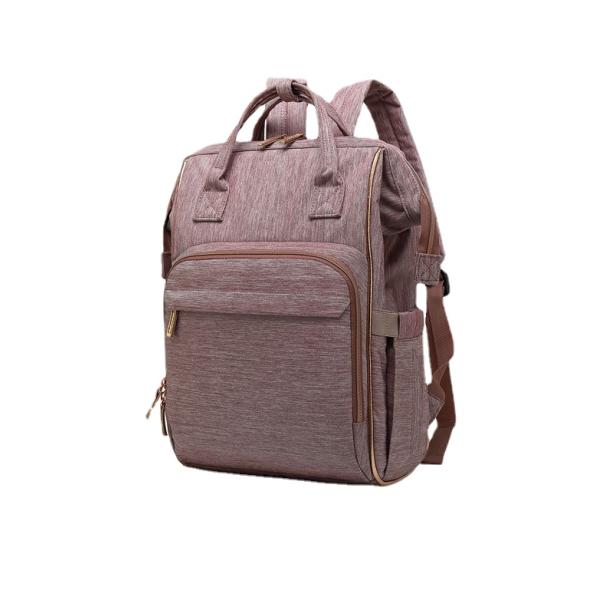 ISO9001 Pink Oxford Cloth Large Capacity Mommy Nappy Bag Backpack