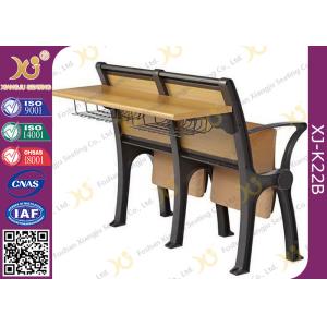 Wood Board Aluminum Alloy Frame College Classroom Tables And Chairs