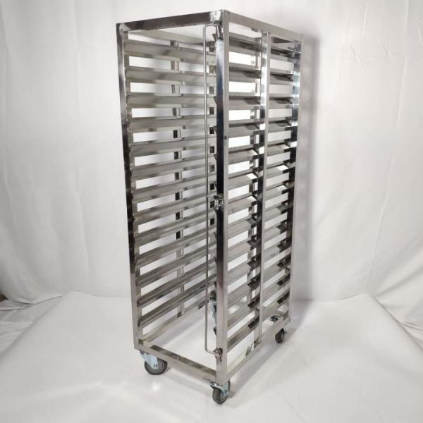 Buy Stainless Steel Baking Tray Trolley / Rack With Multiple Trays For Bakery Oven Use at wholesale prices