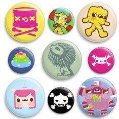 Quality 2012 New Design Stainless iron Tinplage Round Pins Buttons Badges for sale