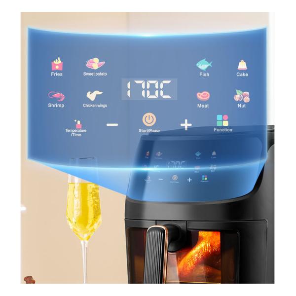Stainless Steel Electric Heating Air Fryer with High Firepower and Touch Screen