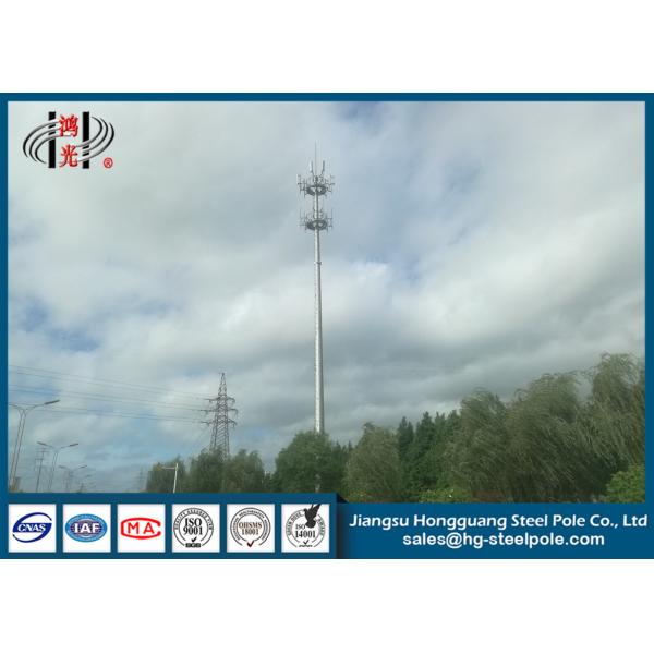Buy Polygonal Telecommunication Monopole Antenna Towers With Hot Dip Galvanized at wholesale prices