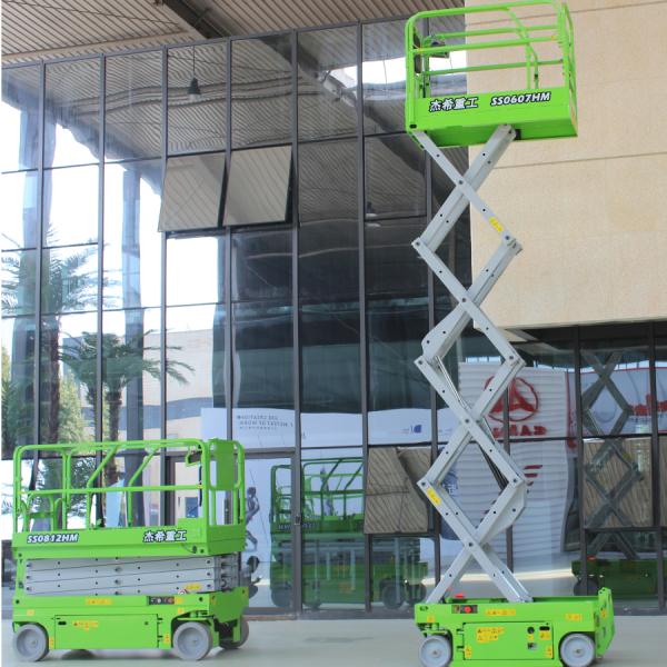 Hydraulic 6m self propelled scissor lift with 230kg capacity for indoor