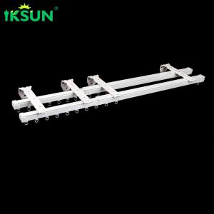 China Extrusion Wall Mount Telescopic Curtain Track Ripple Fold Aluminium Material on sale