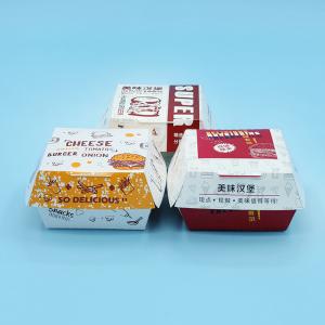 Food Packaging Burger Box with Custom Logo Paperboard Material