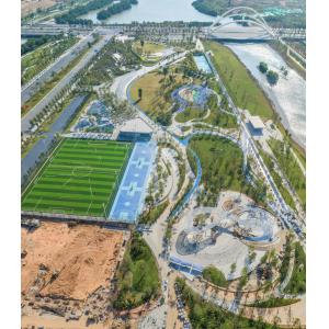 Rubber Granules Synthetic Grass / Artificial Turf Dtex 8000-15000 Drainage