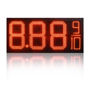 12 Inch Gas Station Sign Red Gas LED Screen for Advertising Outdoor Waterproof