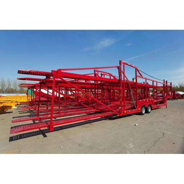 Buy 6-8-10-12 Cars Hydraulic Lift Double Deck Car Carrier Hauler Transport Semi Truck Trailer at wholesale prices