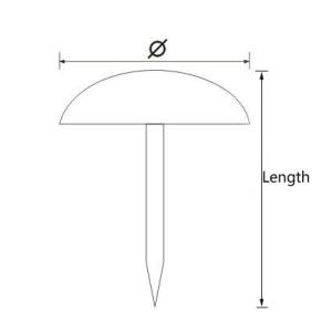 Metal Decorative Upholstery Nails 5mm Diameter Head for Sofa Furniture