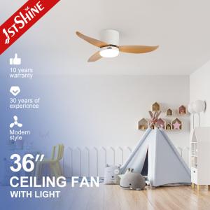 Low Ceiling Room Small LED Ceiling Fan With Plastic Blades And Remote Control