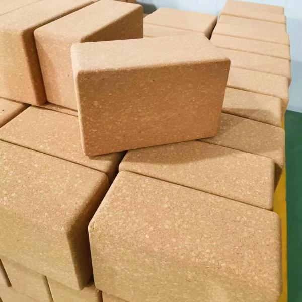 4 Inch Cork Yoga Block Bricks Studio Grade Improve Stability For Exercise