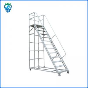 China 5 Foot 6 Foot Mobile Safety Step Ladder For Truck Wheels Platform Heavy Duty on sale