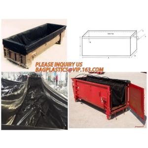 Waste Disposal Dumpster, Open Top Roll Off Drawstring Container Liners, Dumpster