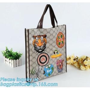 Gray punch non woven bag with bottom, punch style non woven material tote bag,