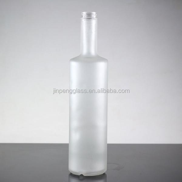 750ml Industrial Frosted Glass Vodka Bottle for Maunfacture and Trading