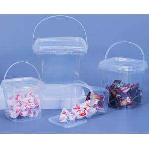 Quality Translucent Plastic Pail With Printing IML / Thermal Transfer / Screen Printing for sale