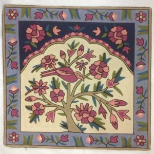 Quality Embroidery cushion cover with Tree and bird design. for sale