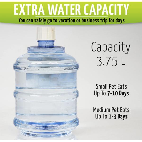 Dispensing Pet Waterer Plastic Cat Bowls / Dog Water Bottle And Bowl