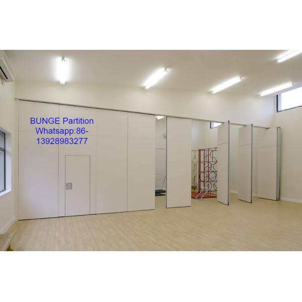 Interior Commercial Folding Movable Wooden Partition Wall Panel Width 1230 mm