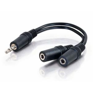 6 3.5mm to 2X3.5MM splitter audio cable