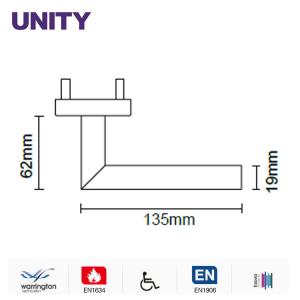EN1906 fire rated interior door handle sets for commercial doors