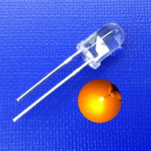 5mm LED Light Emitting Diode 600nm Orange Color 10000mcd Clear Lens Round Shape