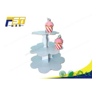 Durable Cardboard Three Tier Cake Stand , Cardboard Cupcake Display Stands