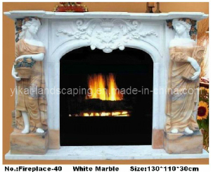 Buy Figure Stone Fireplace Surround by Hand Carved at wholesale prices