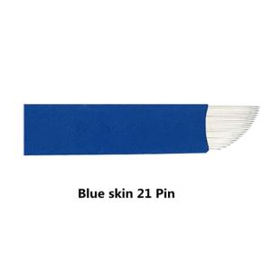 Stainless Steel Microblading Eyebrows Needle , Sharp Blue Skin Needles
