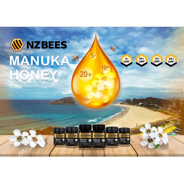 UMF15+ Natural Bee Honey 250g Organic Pure Raw Honey Manuka Honey from New Zealand Natural Bee Honey