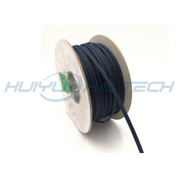High Density PET Expandable Braided Sleeving Black Flexible Cable Protection