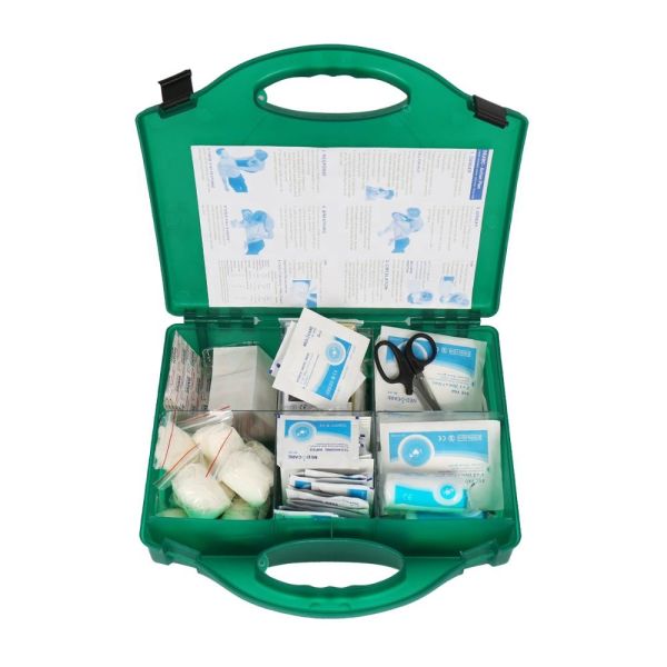 Medical Green Work Place First Aid Kits Wall Mount 10 Persons BS 8599-1:2011 UK CE ISO13485