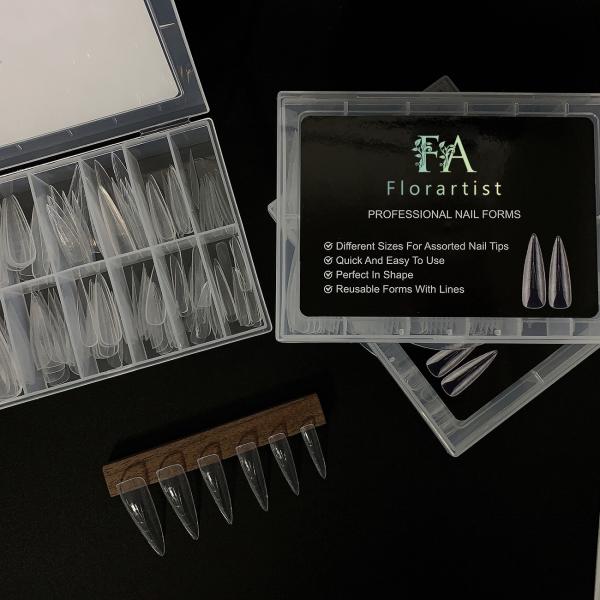 Customized Logo Quick Building Mold Tips Wholesale Dual Form Tips Extension Molds Tips With Nail Reusable Pad for Nail Art