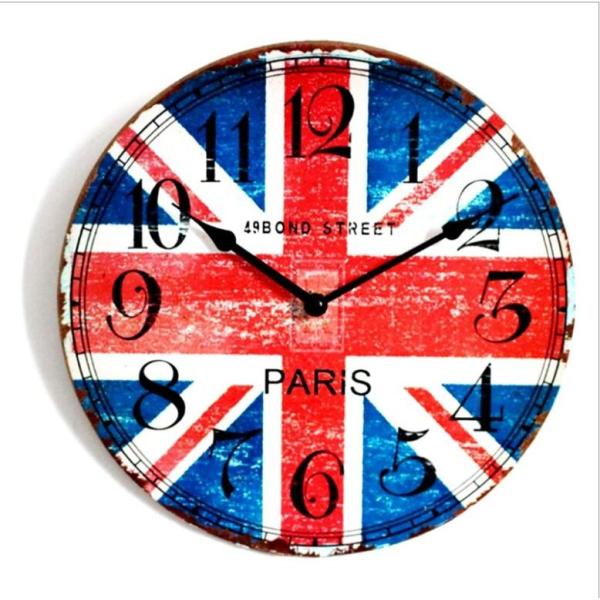 Buy Retro Vintage Quartz Wall Clock Modern Home Decor MDF Wooden Wall Clock at wholesale prices