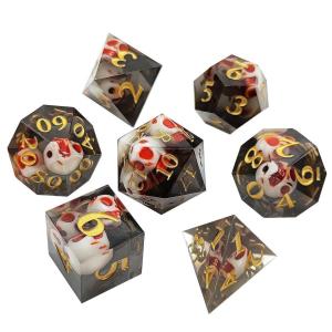 Practical Natural Resin RPG Dice Set Wear Resistant Lightweight