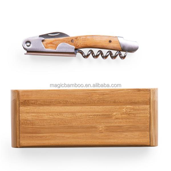 Functional Design Bamboo Sculpture Gift Box Deluxe Corkscrew 31.75 x 31.75 x 19cm
