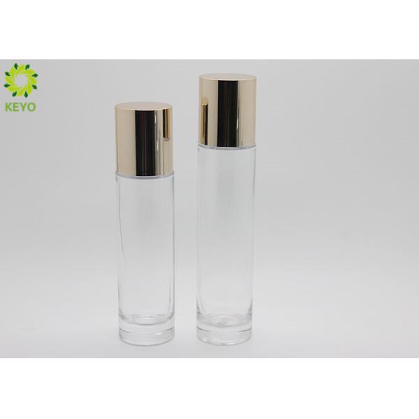100ml 120ml Liquid Moisturizing Lotion Cosmetic Bottles Glass With Gold Plastic