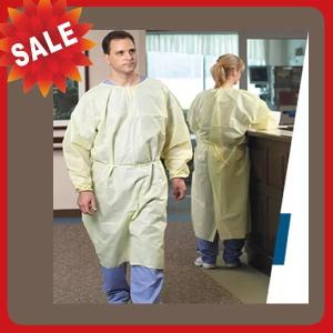 Impervious Disposable Gowns Polypropylene Material With Elastic Cuff