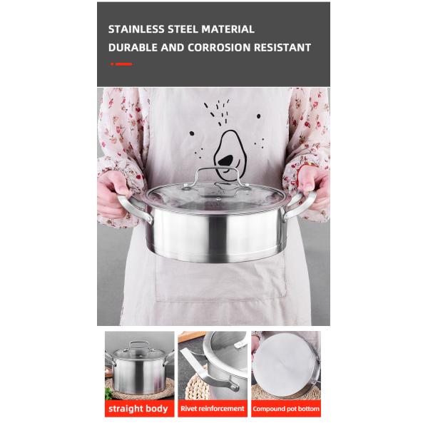New Arrival Stainless Steel Kitchen Cookware Sets Pots And Pans Saucepan Pot Set Cookware Set Cooking