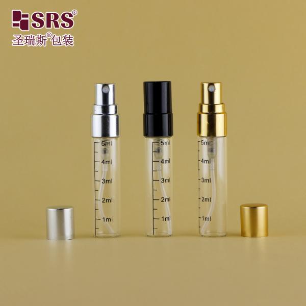 BLPA-5ML Transparent Tube Glass Bottle With Fine Mist Spray Pump For Perfume Packaging Small Quantity Available